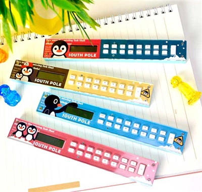 2 in 1 Penguin Calculator & Ruler