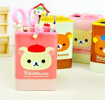 Rilakkuma and Korilakkuma Tin Pencil Holder