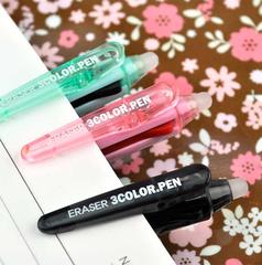 3 Color Erasable Multifunction Pen 