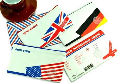 World Travel Pencil Pouches