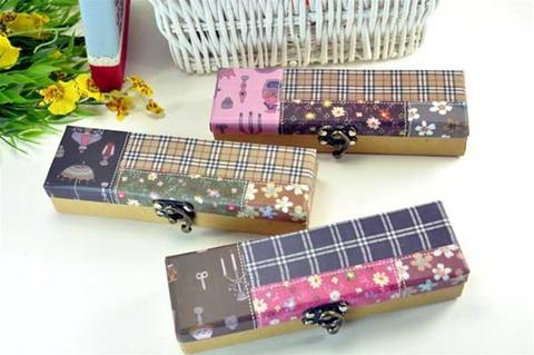 Chic Plaid Pencil Boxes