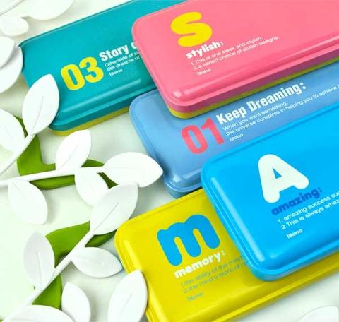 Inspirational Letter and Number Tin Pencil Cases