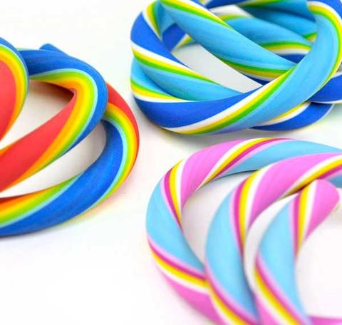 Colorful Swirl Twisty Noodle Erasers