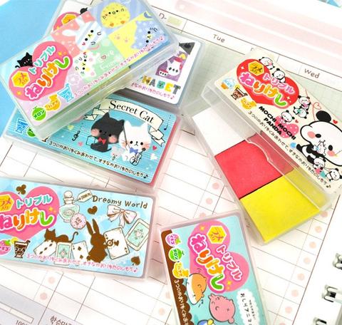 Cute Critters Scented Putty 3-Piece Eraser Set