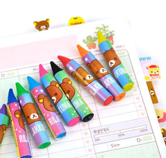 Rilakkuma Crayon Look-Alike Eraser Set