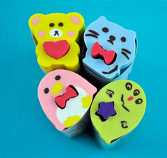 Silly Buddy Eraser with Mini Eraser