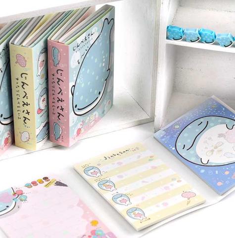 JinbeSan Deluxe Notepad Set with Mini Erasers