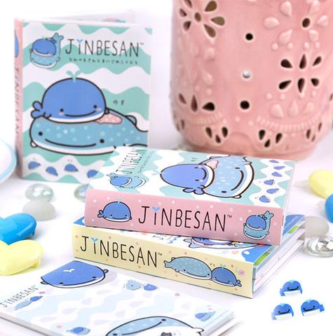 Jinbesan and Maigo no Kokujira Mini Notepad and Eraser Set