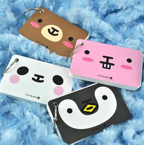 Animal Face Keyring Note Cards