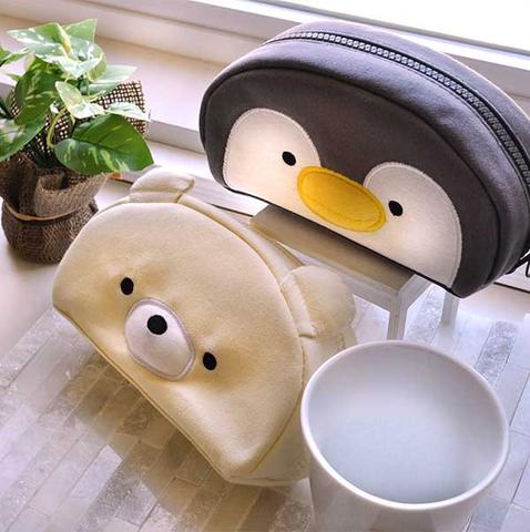 Polar Bear and Penguin Pencil Pouch