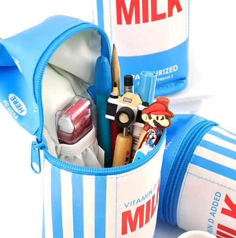 Vintage Milk Carton Pencil Case